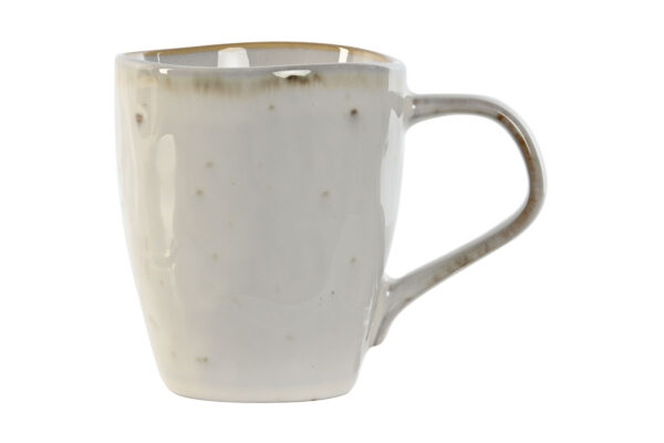TAZA GRES BLANCO MOTAS 380ML