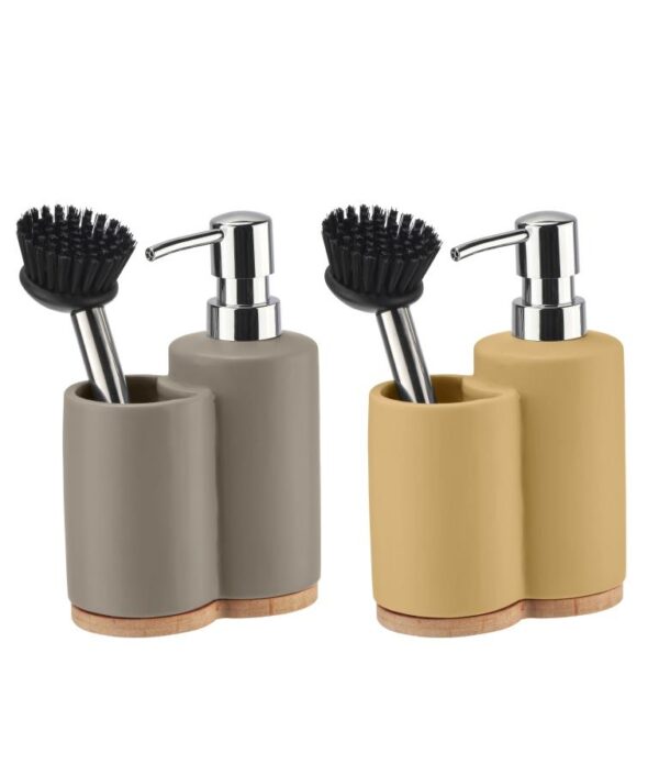 SET DOSIFICADOR LIMPIEZA DE COCINA GRIS CERÁMICA