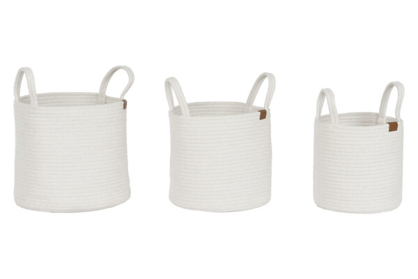 CESTA ALGODON BLANCO CON ASAS