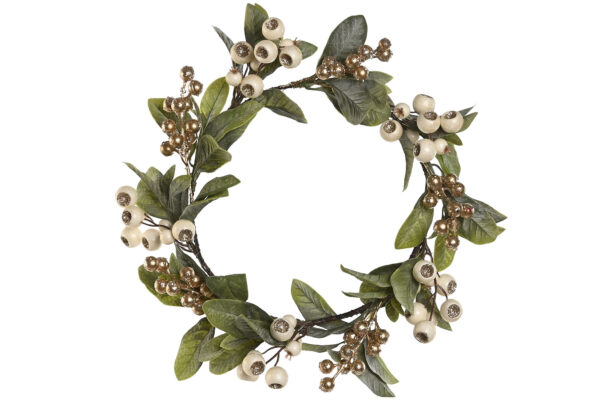 CORONA DECORACION NAVIDAD NEVADO VERDE